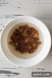 chopped dates covered in a bowl