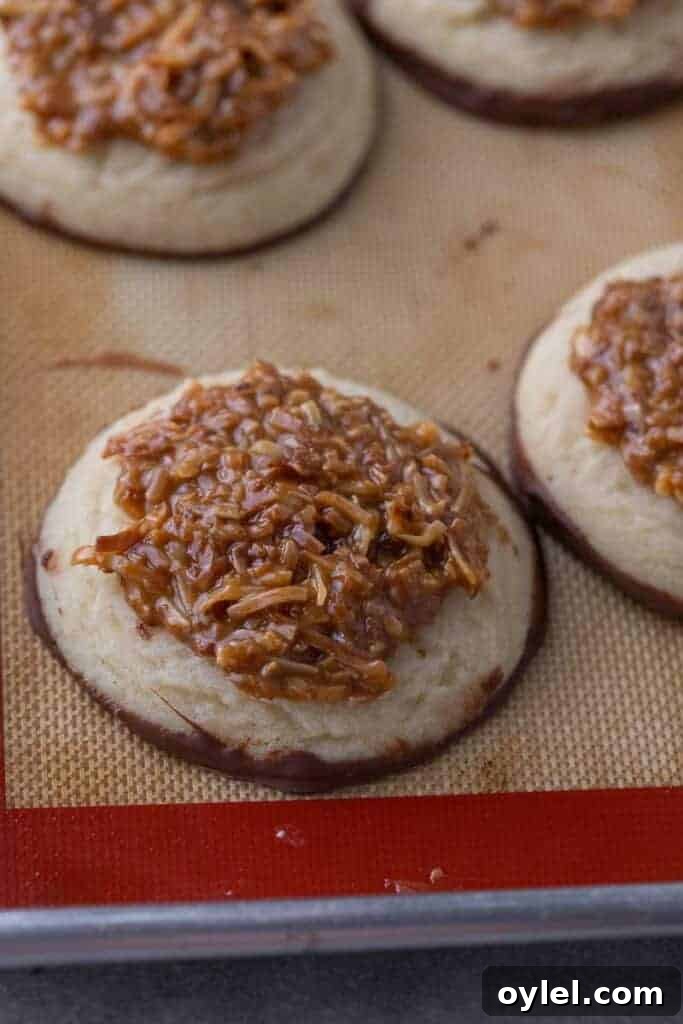 CRUMBL chilled caramel coconut fudge cookies