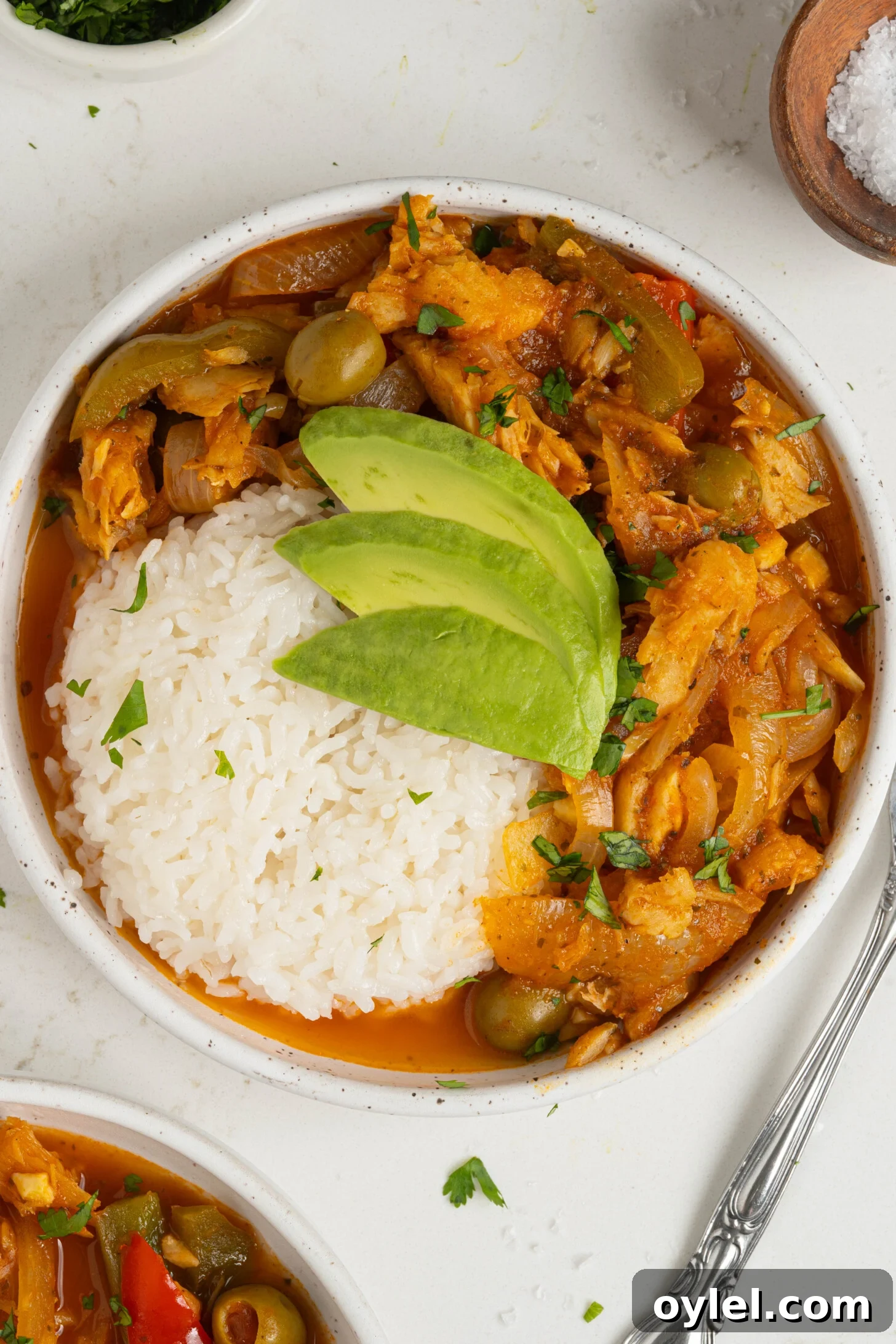 Authentic Bacalao Guisado: Stewed Salt Cod Recipe 11 A bowl of bacalao guisado.