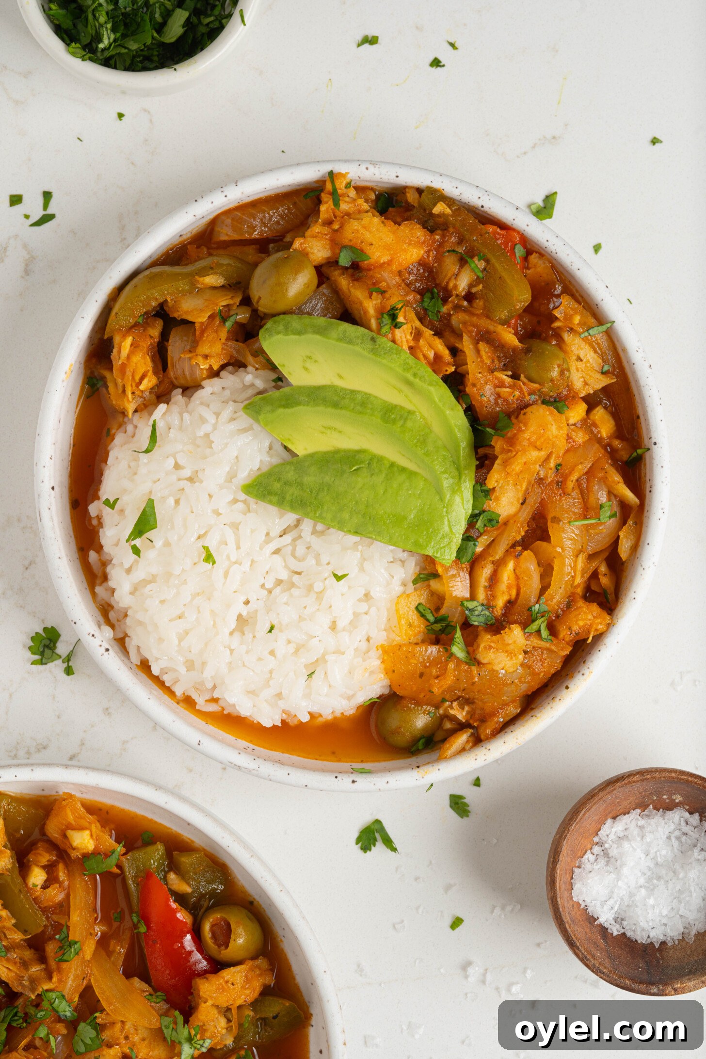 Authentic Bacalao Guisado: Stewed Salt Cod Recipe 6 A bowl of bacalao guisado.