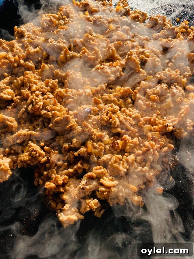 Pork Taco meat on the Blackstone griddle