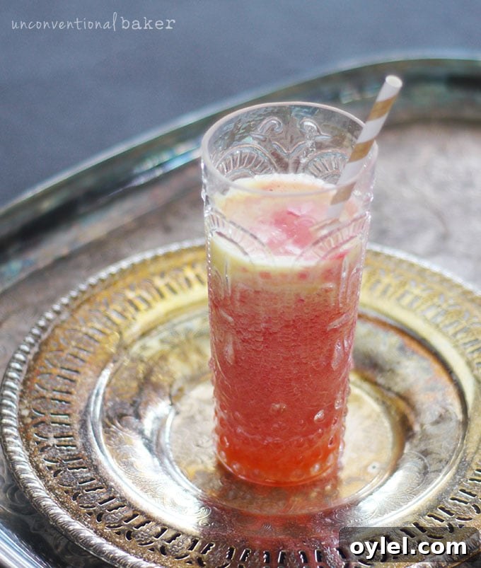 Rose Water Raspberry Pineapple Blush Smoothie