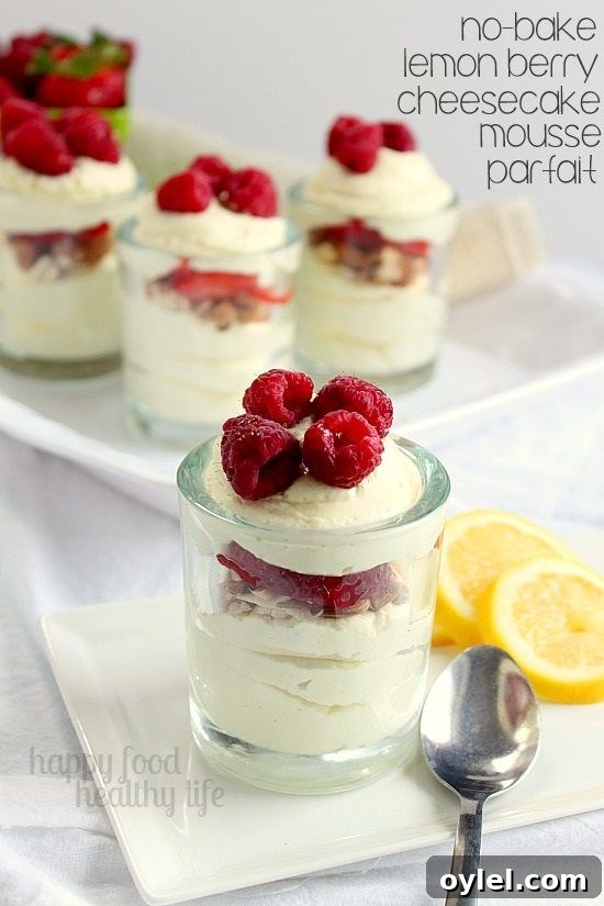 50 No-Bake Dessert Recipes 38 50 No Bake Treats: No-Bake Lemon Berry Cheesecake Mousse Parfait