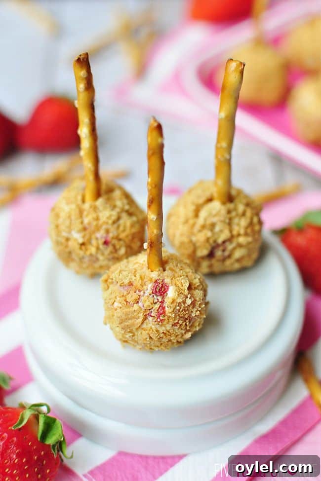 50 No-Bake Dessert Recipes 46 50 No Bake Treats: Strawberry Graham Cheese Ball Bites