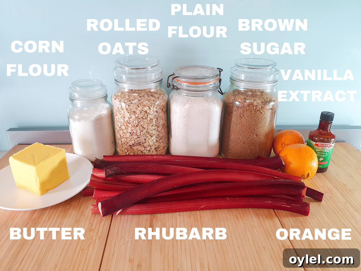 Classic Rhubarb Crumble Recipe 3 Rhubarb crumble ingredients