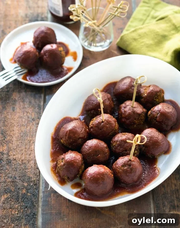 Air Fryer BBQ Lentil Meatballs