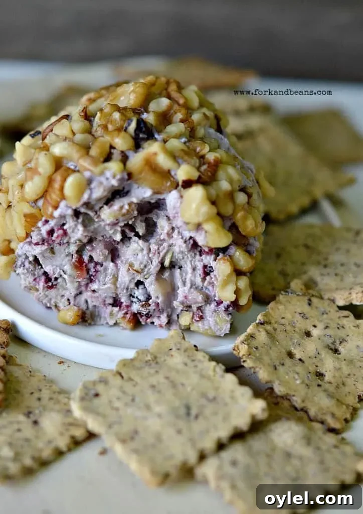 Cranberry Walnut Vegan Cheese Ball