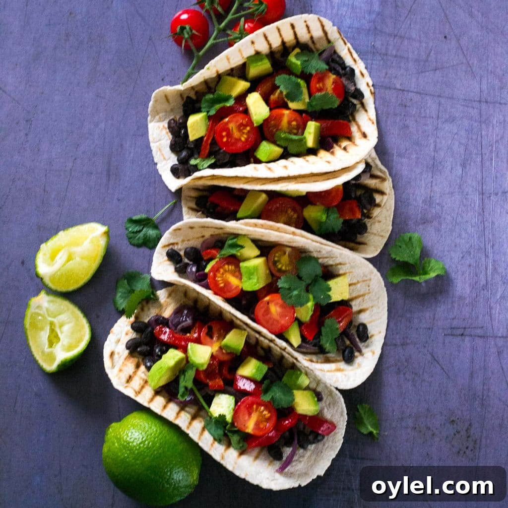 Black Bean & Avocado Tacos