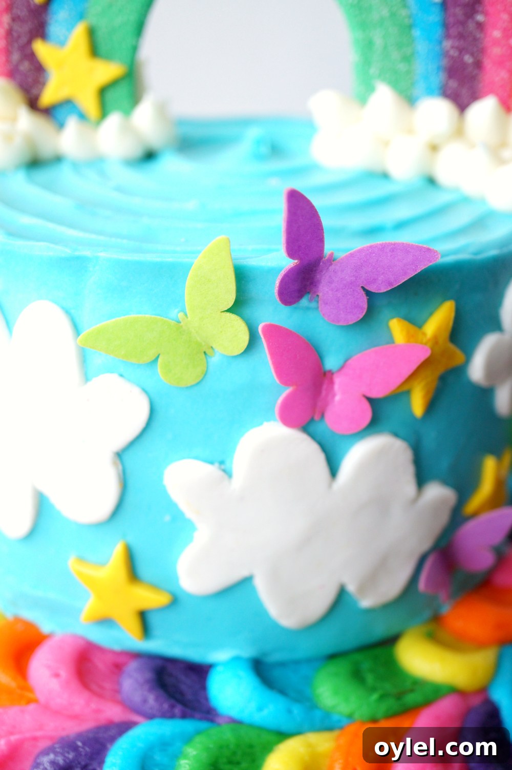Rainbow Layered Birthday Cake Recipe and Decorating Tips 6 rainbow layered birthday cake | The Baking Fairy