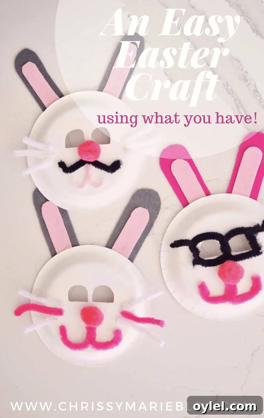 DIY Easter Bunny Masks for Kids: Printable No-Sew Templates 13 easter bunny masks pinterest image with text