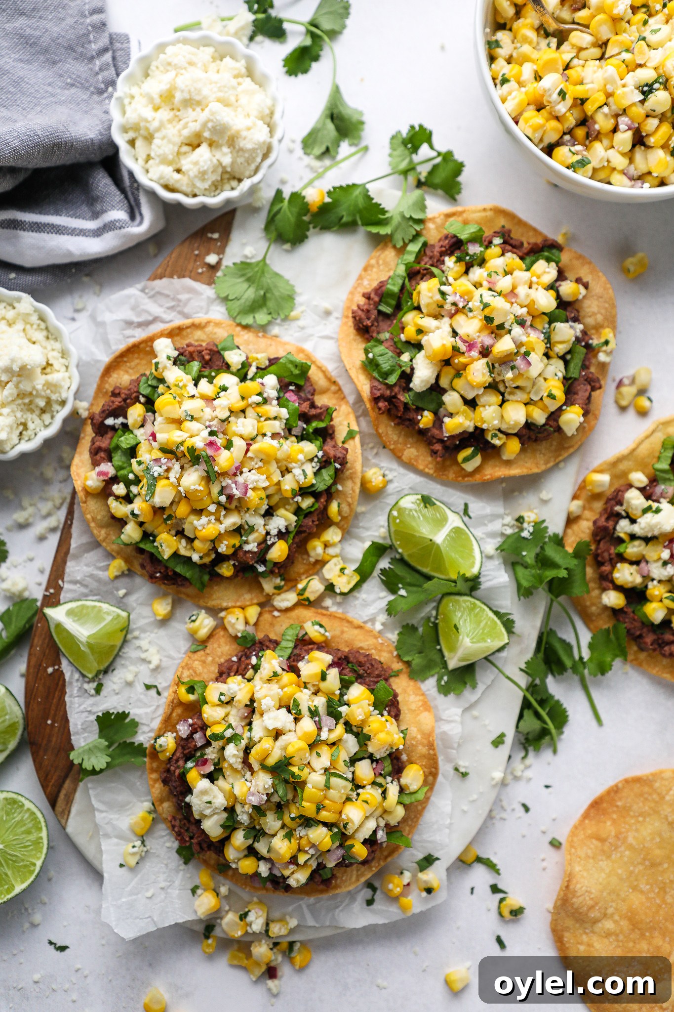 Gluten free and better for you too! This healthier black bean tostada recipe will become a family favorite in no time!