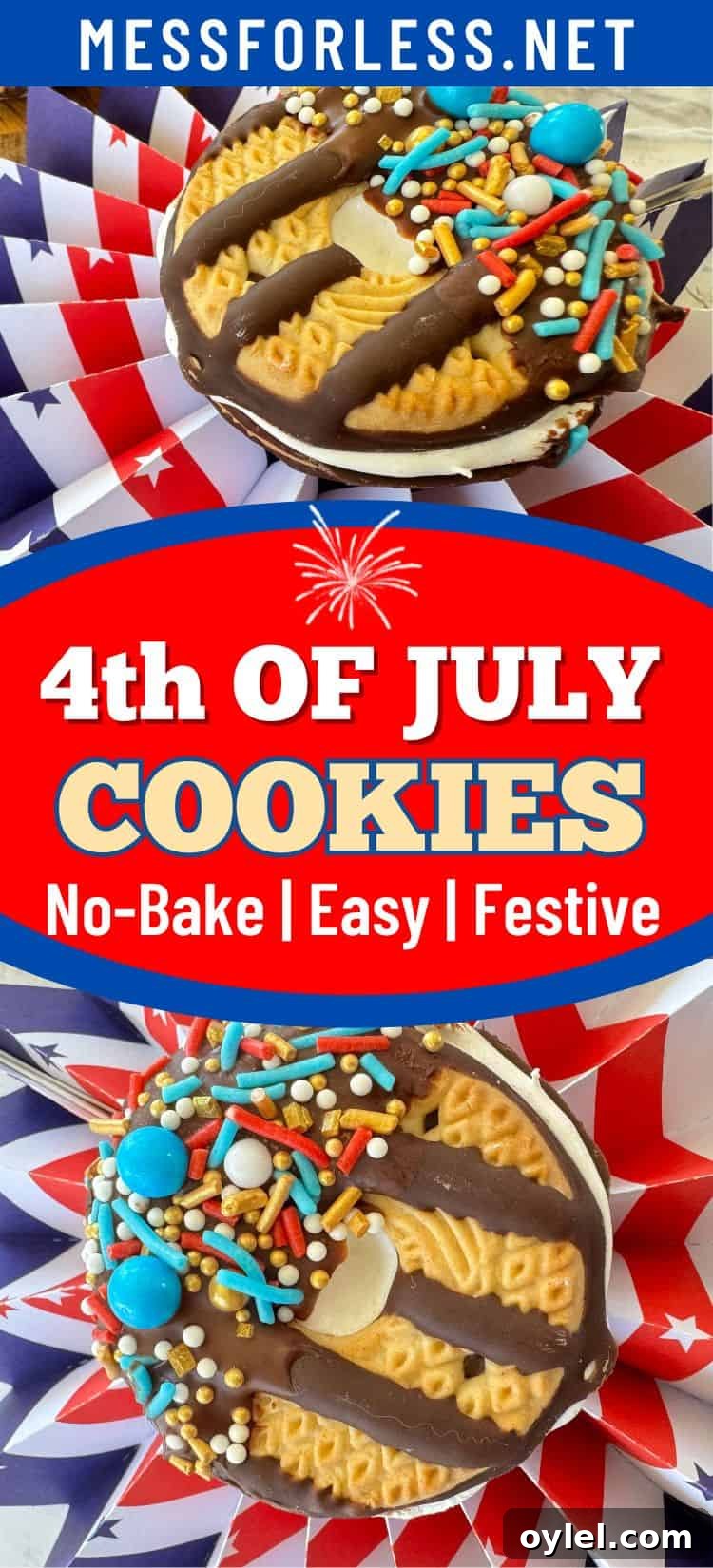 Fourth of July Red, White and Blue Cookie Recipes 2 4th of July cookies Pin
