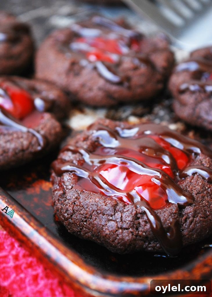 Cherry Chocolate Thumbprint Cookies (GF, DF, Vegan) by Allergy Awesomeness
