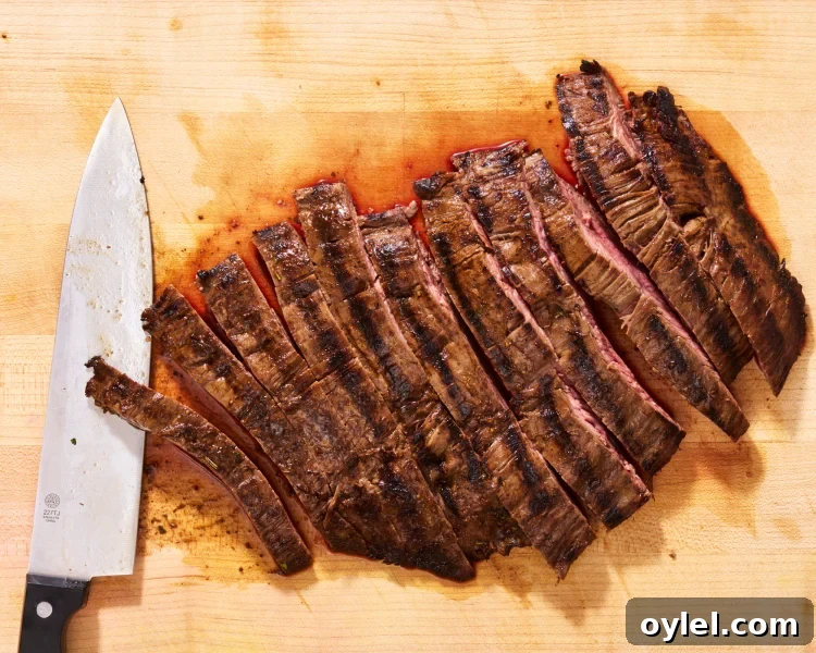 Grilled Steak Tacos (Carne Asada) Recipe 19 Slicing cooked steak