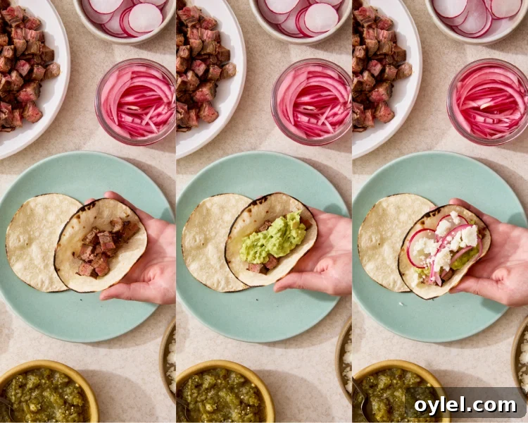 Grilled Steak Tacos (Carne Asada) Recipe 21 Assembling tacos