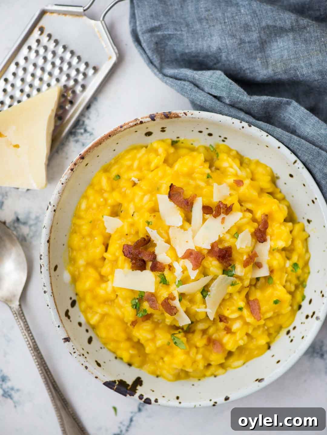 Creamy Butternut Squash Risotto with Crispy Sage 4 Butternut Squash Risotto finished with parmesan and parsley