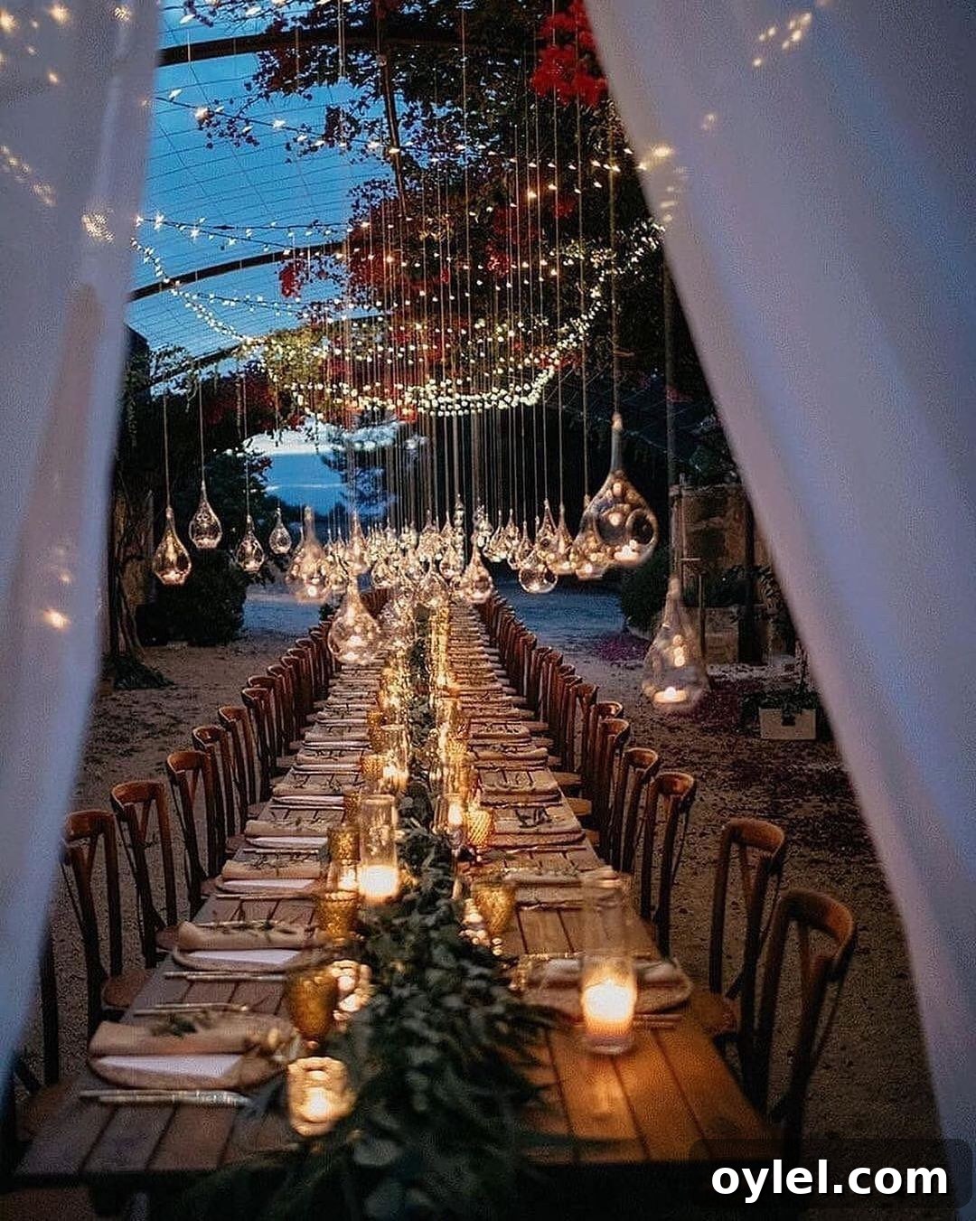 hanging glass lanterns